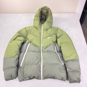 Nike Sportswear Storm-fit Men's Size Medium Grey Duck Down Green Puffer Jacket